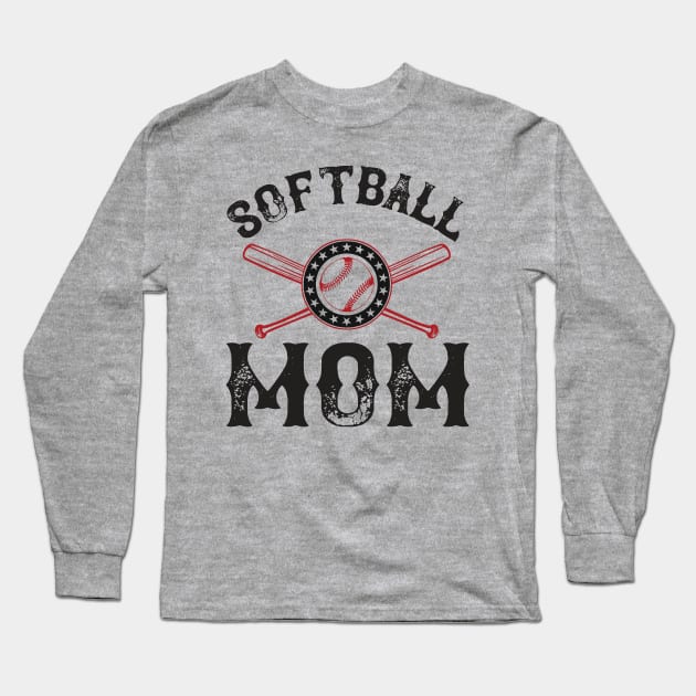 Softball Mother Long Sleeve T-Shirt by MonkeyBusiness